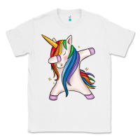 White dabbing unicorn Classic Tee - MaliasSmallBusiness