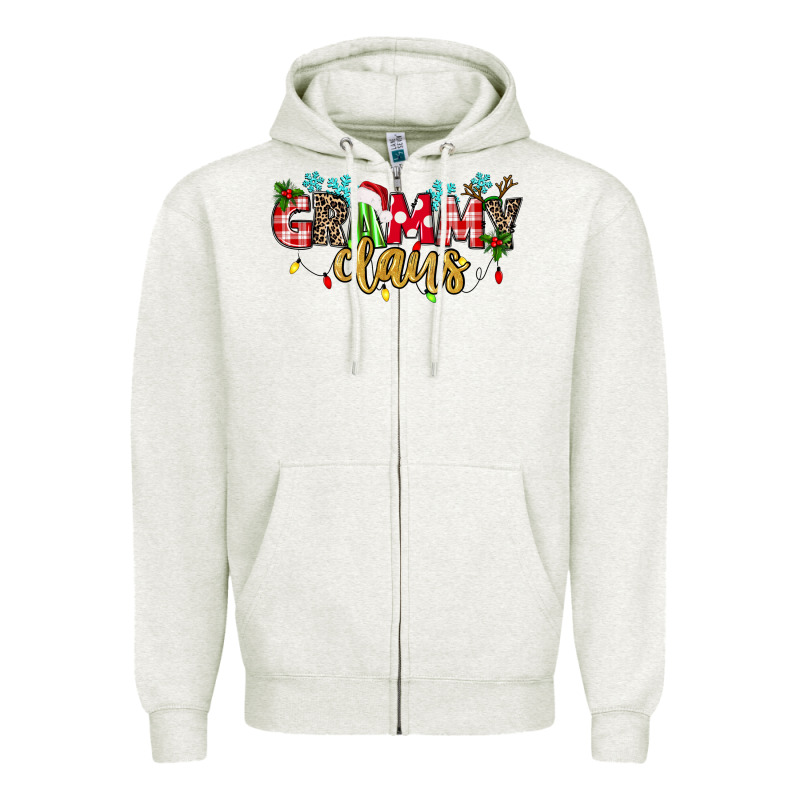 Grammy Claus Zipper Hoodie by texasbilliewilder | Teevron