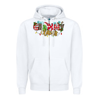 White Grammy Claus Zipper Hoodie - texasbilliewilder