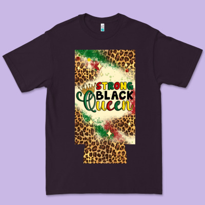 Strong Black Queen 12 Oz Can Cooler (slim) Premium Tee Designed By Artiststas