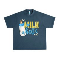 Midnight Navy milkaholic boys Urban Heavy Tee - NancyCooperArtShop