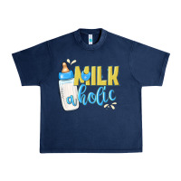 Navy milkaholic boys Urban Heavy Tee - NancyCooperArtShop