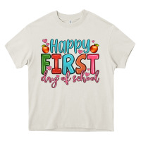 Cream happy first day of school Heavy Core Tee - JahusDesignShop