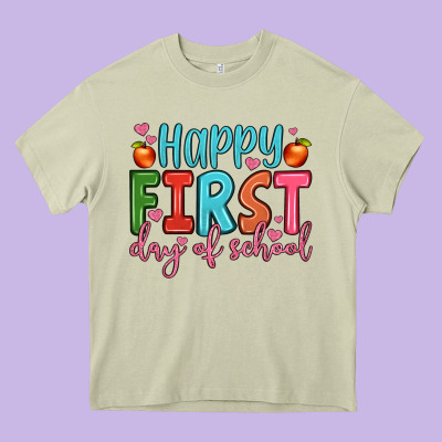 Happy First Day Of School Heavy Core Tee Designed By Jahusdesignshop