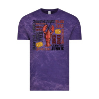 Cloud Purple crawfish junkie Vintage Tee - MaliasSmallBusiness