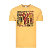 Vintage Mustard crawfish junkie Vintage Tee - MaliasSmallBusiness