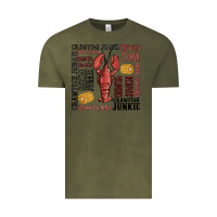 Vintage Olive crawfish junkie Vintage Tee - MaliasSmallBusiness