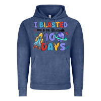 Vintage Denim i blasted my way through 100 days Vintage Hoodie - MaliasSmallBusiness