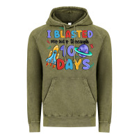 Vintage Olive i blasted my way through 100 days Vintage Hoodie - MaliasSmallBusiness