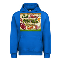 Cobalt eat sleep football repeat tumbler Urban Hoodie - BundleAndBundleShop
