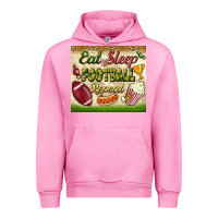 Fuchsia Pink eat sleep football repeat tumbler Urban Hoodie - BundleAndBundleShop