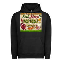 Pigment Black eat sleep football repeat tumbler Urban Hoodie - BundleAndBundleShop