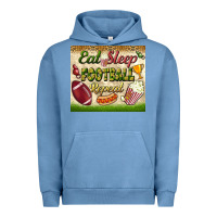 Pigment Pebble Blue eat sleep football repeat tumbler Urban Hoodie - BundleAndBundleShop
