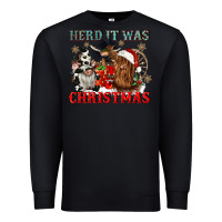 Black herd it was christmas Premium Sweatshirt - CowGirlArtShop