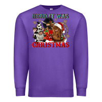 Purple herd it was christmas Premium Sweatshirt - CowGirlArtShop