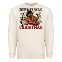 Sandshell herd it was christmas Premium Sweatshirt - CowGirlArtShop