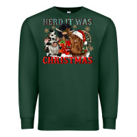 Sports Green herd it was christmas Premium Sweatshirt - CowGirlArtShop