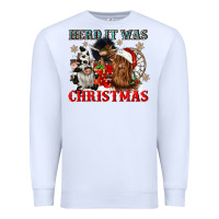 White herd it was christmas Premium Sweatshirt - CowGirlArtShop