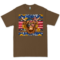4th Of July Longhaired Cow Tumbler Premium Tee | Teevron