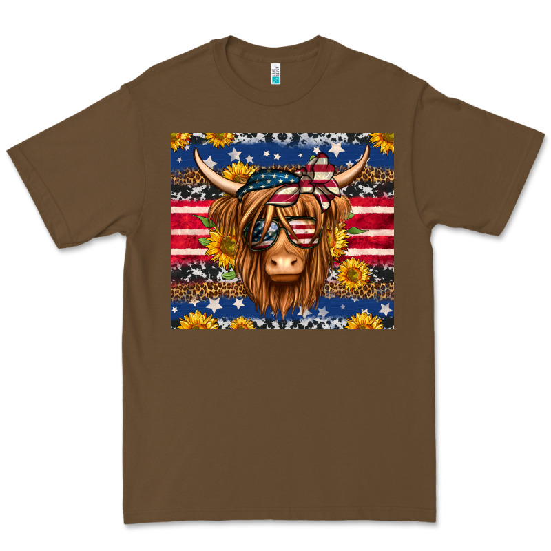 4th Of July Longhaired Cow Tumbler Premium Tee by Jasminsmagicworld | Teevron