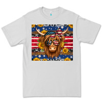 Dove Grey 4th of july longhaired cow tumbler Premium Tee - Jasminsmagicworld