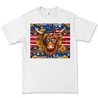 White 4th of july longhaired cow tumbler Premium Tee - Jasminsmagicworld