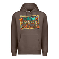 Coffee thankful grateful blessed Premium Hoodie - CowGirlArtShop