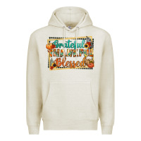 Oatmeal Heather thankful grateful blessed Premium Hoodie - CowGirlArtShop