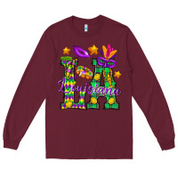 Burgundy Louisiana Long Sleeve Tee - BundleAndBundleShop