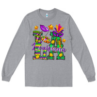 Heather Grey Louisiana Long Sleeve Tee - BundleAndBundleShop