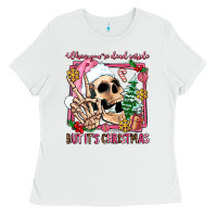 White when you're dead inside but it's christmas Ladies Tee - AdoDesignShop