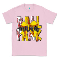 Bubblegum Pink ball park mama Classic Tee - CowhideDigitalArt
