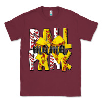 Burgundy ball park mama Classic Tee - CowhideDigitalArt