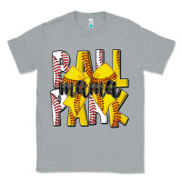 Heather Grey ball park mama Classic Tee - CowhideDigitalArt