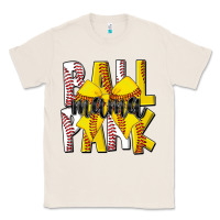 Natural ball park mama Classic Tee - CowhideDigitalArt