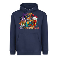 Navy hallothanksmas coffee cups Heavyweight Hoodie - CowGirlArtShop