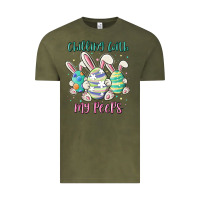 Vintage Olive chilling with my peeps Vintage Tee - MaliasSmallBusiness