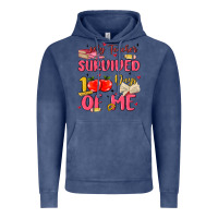 Vintage Denim my teacher survived 100 days of me Vintage Hoodie - MaliasSmallBusiness