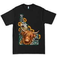 Black idaho map long haired cow Premium Tee - Jasminsmagicworld