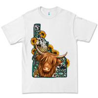 White idaho map long haired cow Premium Tee - Jasminsmagicworld