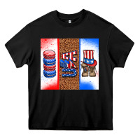Black usa macaroon and boots Heavy Core Tee - AdoDesignShop