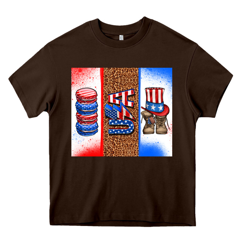Usa Macaroon And Boots Heavy Core Tee by AdoDesignShop | Teevron