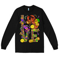 Black Love Crawfish Mardi Gras Long Sleeve Tee - BundleAndBundleShop