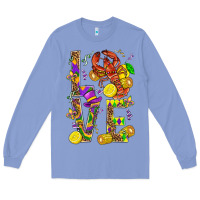 Colony Blue Love Crawfish Mardi Gras Long Sleeve Tee - BundleAndBundleShop