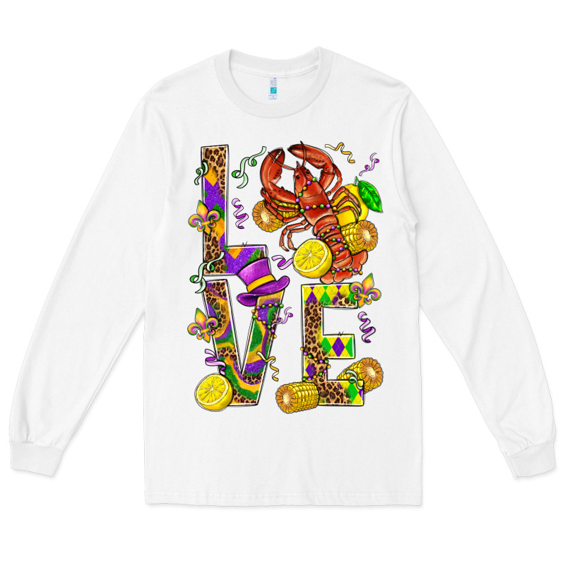 Love Crawfish Mardi Gras Long Sleeve Tee by BundleAndBundleShop | Teevron