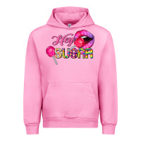 Fuchsia Pink hey sugar valentine's day Urban Hoodie - FaDigitalArtStudio