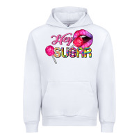 White hey sugar valentine's day Urban Hoodie - FaDigitalArtStudio
