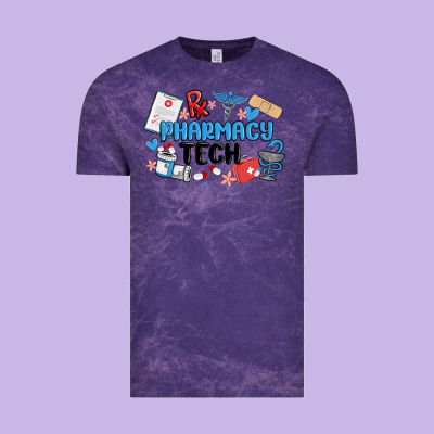 Pharmacy Tech Vintage Tee Designed By Maliassmallbusiness