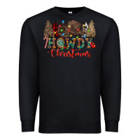 Black howdy christmas Premium Sweatshirt - CowGirlArtShop