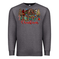 Charcoal Heather howdy christmas Premium Sweatshirt - CowGirlArtShop
